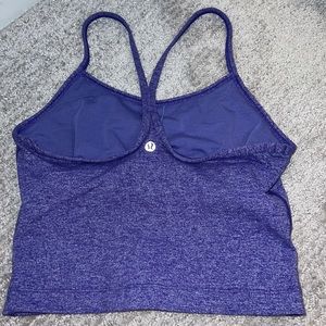 Cropped purple lulu lemon racer back tank
